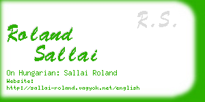 roland sallai business card